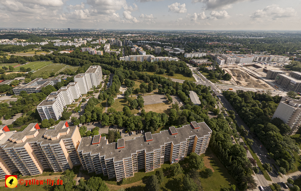 07.06.2023 - Annette-Kolb-Anger, Perlach Stift und Aufstockung in der Kafkastraße in Neuperlach